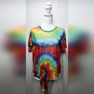 3XL Tie-Dye Mesh Bodysuit Top